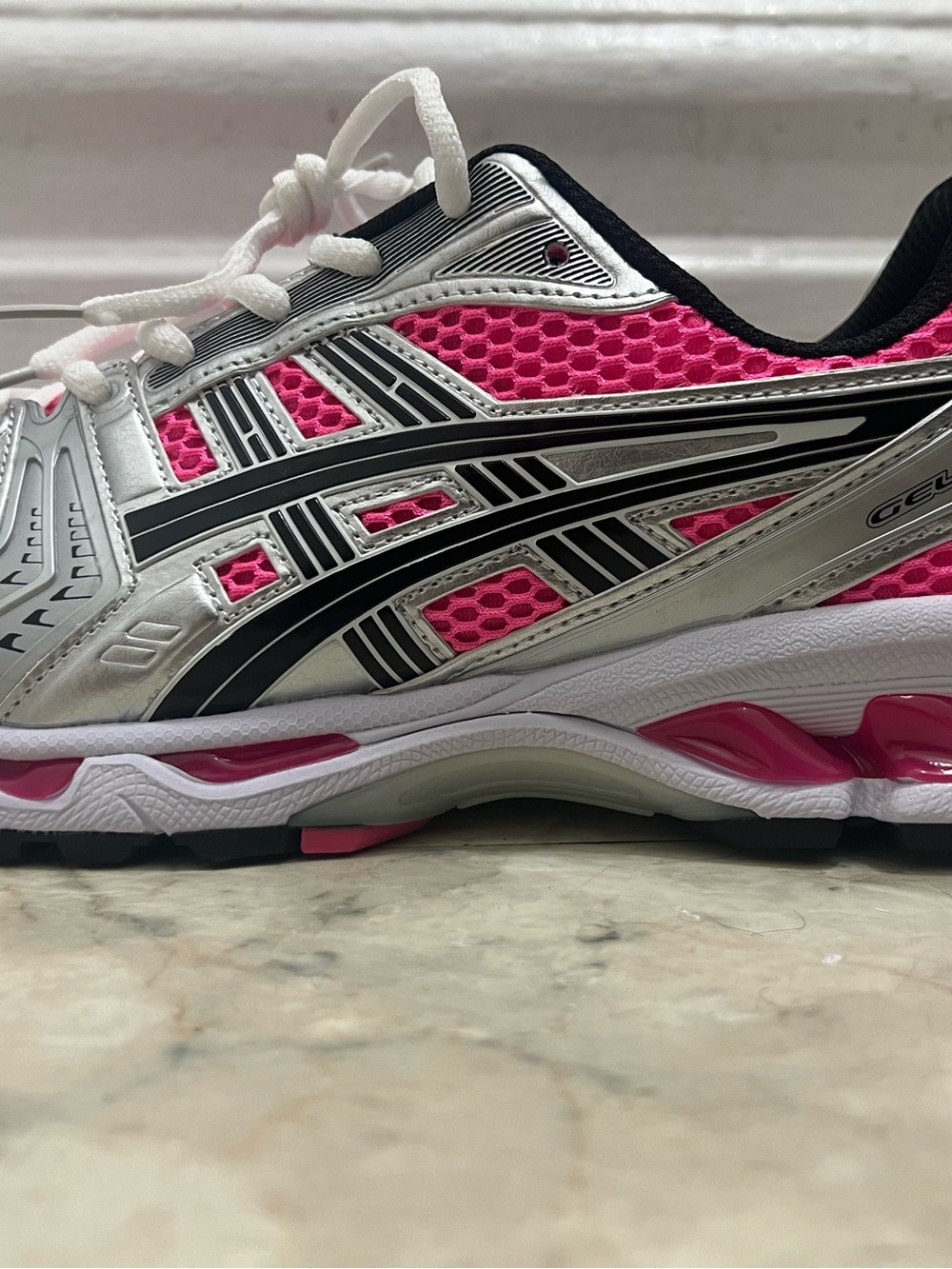 ASICS Pink, Silver & Black Women's Athletic Running Shoe